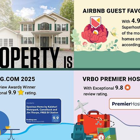 Spacious Home By Kalahari Waterpark, Camelback And Jim Thorpe, Free Ev Station Albrightsville Exteriör bild